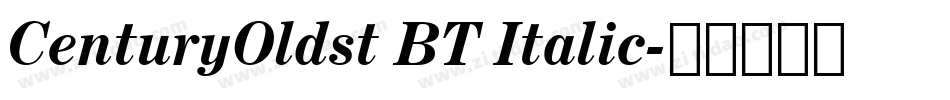 CenturyOldst BT Italic字体转换